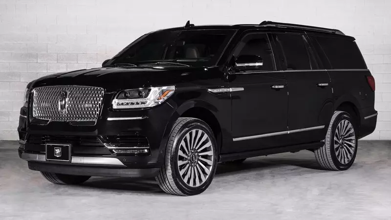 The armored 2020 Lincoln Navigator is a luxury bunker with leather upholstery.