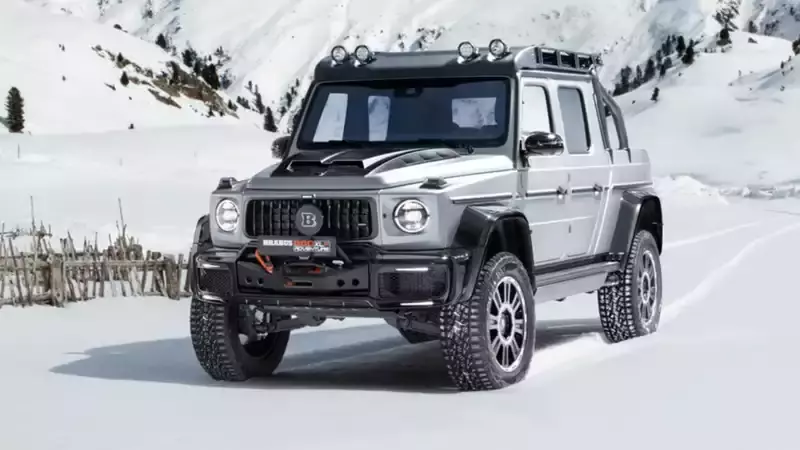 Brabus has built a Mercedes-AMG G63 pickup truck with about 800 horsepower.