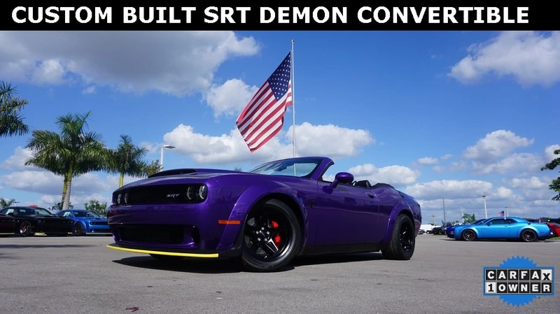 A 2018 Dodge SRT Demon convertible is for sale in Florida.