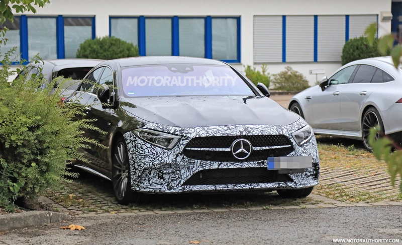 Spy shots of the 2023 Mercedes-AMG CLS53: a mild update of the original coupe-style sedan.