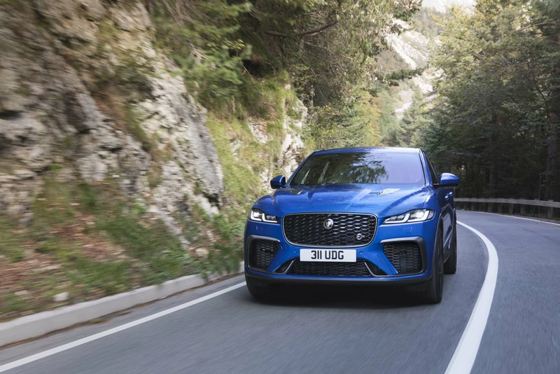 2021 Jaguar F-Pace SVR with supercharged V8 for more power.