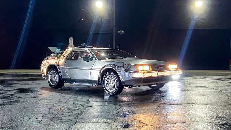 A replica of the Delorean time machine from the movie Back to the Future is up for sale.