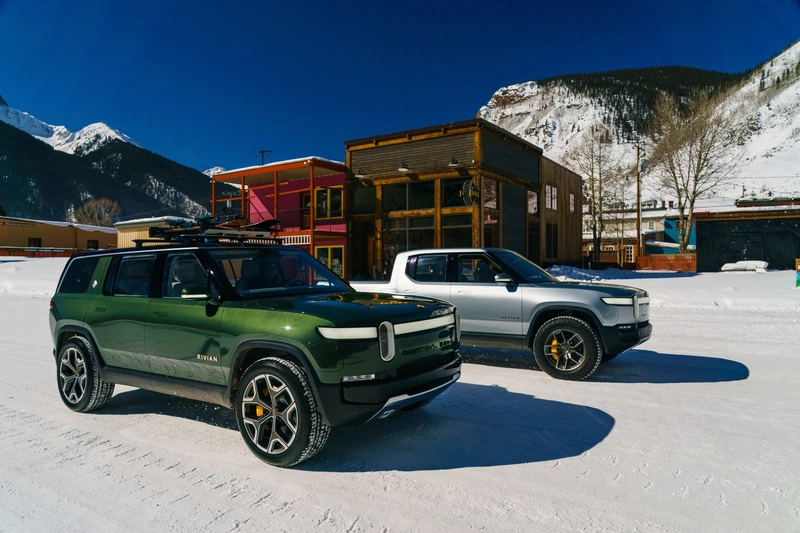 The 2022 Rivian R1T and R1S have an EPA-estimated range of 300 miles.