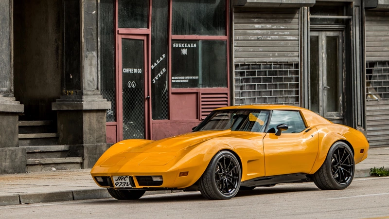 This rebuilt 1976 Chevrolet Corvette utilizes C5 and C6 equipment.