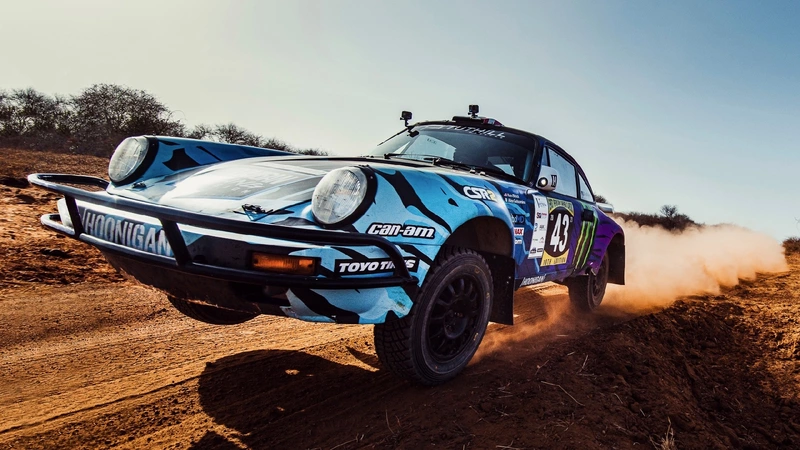 A 1978 Porsche 911 Safari car owned by Ken Block is up for sale.