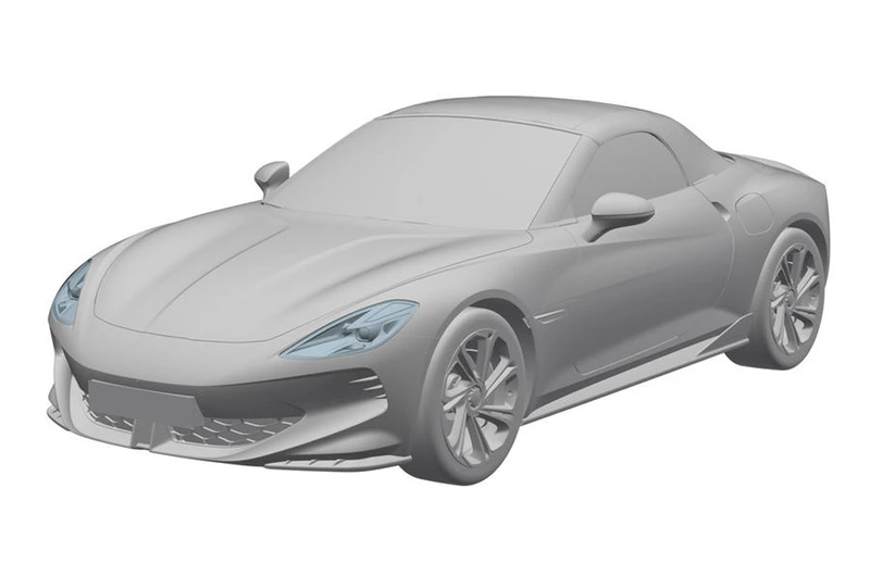 MG's electric sports car may be disclosed in the patent drawings.