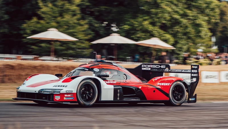 Porsche 963 LMDh Drives through Goodwood