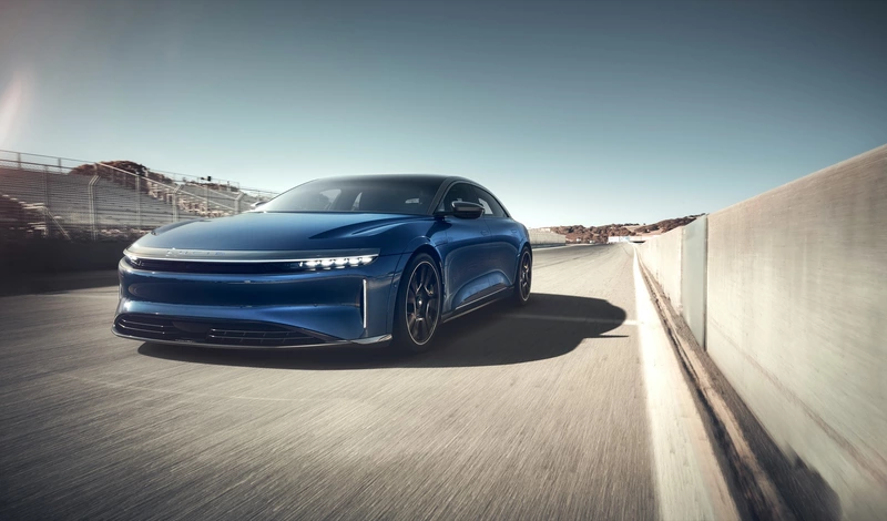 Lucid Air Sapphire, third motor, over 1,200 hp, 0-60 mph time under 2.0 seconds