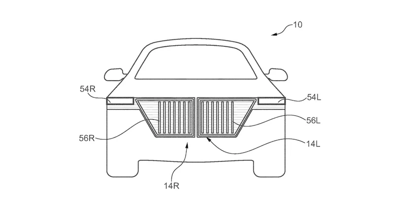 BMW is applying for a patent for a grille integrated into the headlights.