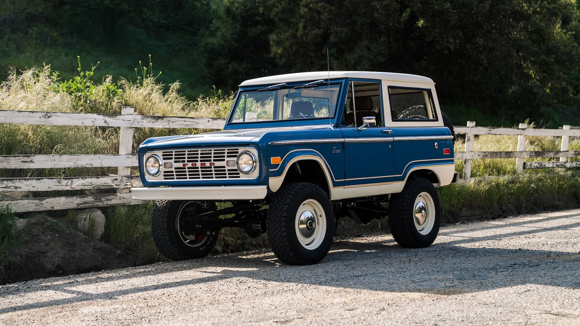 The icon new restomod is a true blue 1968 Ford Bronco